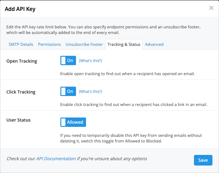Fig. 6 — Create API Key in SMTP2GO